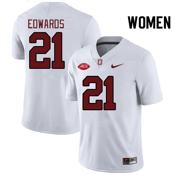 Women #21 Scotty Edwards Stanford Cardinal 2024 ACC Conference College Football Jerseys Stitched-Whi